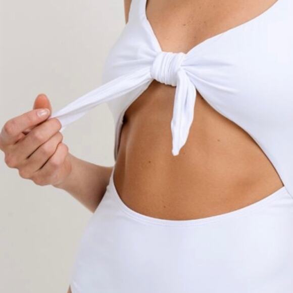 Sexy White Cutout Swimsuit Size Medium - Picture 3 of 7